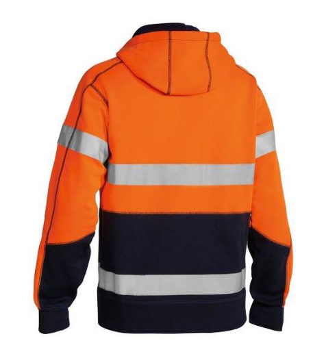 Picture of Bisley, Taped Hi Vis Zip Fleece Hoodie